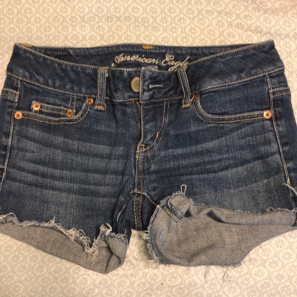 AE denim shorts